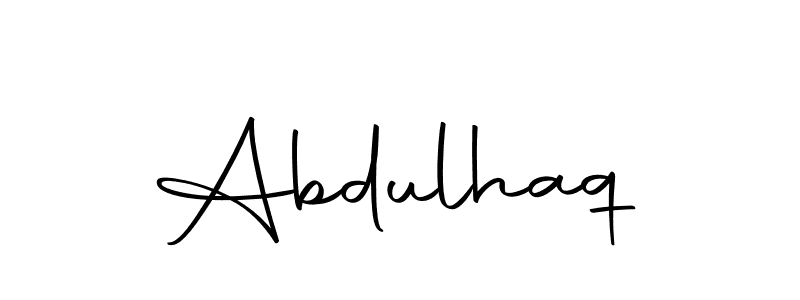 Use a signature maker to create a handwritten signature online. With this signature software, you can design (Autography-DOLnW) your own signature for name Abdulhaq. Abdulhaq signature style 10 images and pictures png