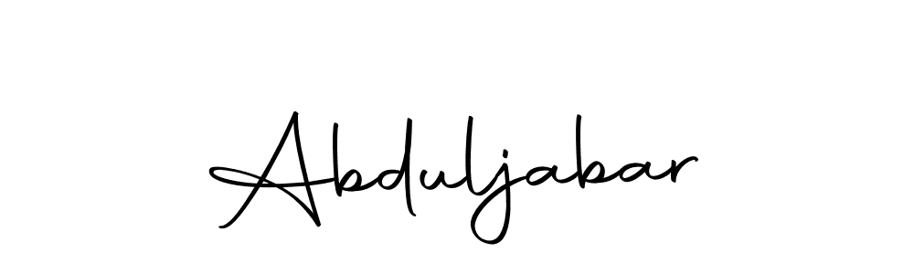 How to make Abduljabar name signature. Use Autography-DOLnW style for creating short signs online. This is the latest handwritten sign. Abduljabar signature style 10 images and pictures png