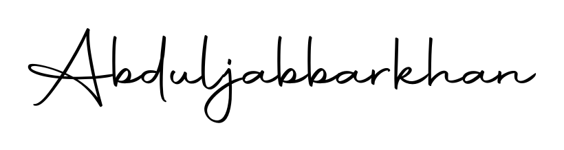 Give your name Abduljabbarkhan an exquisite flair with the Autography-DOLnW script font. Ideal for contracts, resumes, and formal letterheads. Abduljabbarkhan signature style 10 images and pictures png