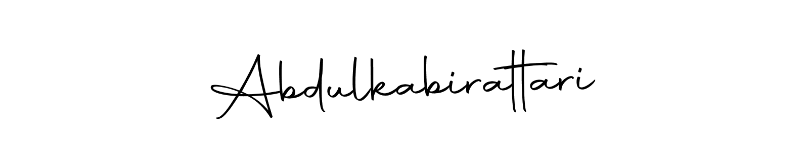 How to make Abdulkabirattari name signature. Use Autography-DOLnW style for creating short signs online. This is the latest handwritten sign. Abdulkabirattari signature style 10 images and pictures png