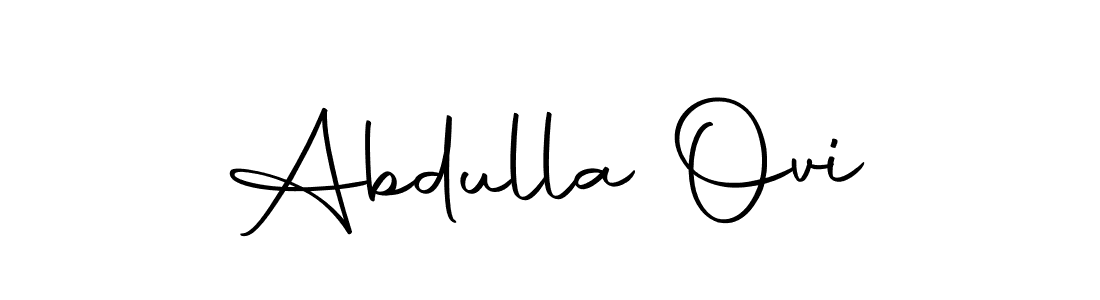 Create a beautiful signature design for name Abdulla Ovi. With this signature (Autography-DOLnW) fonts, you can make a handwritten signature for free. Abdulla Ovi signature style 10 images and pictures png