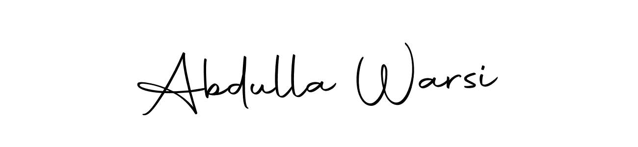 if you are searching for the best signature style for your name Abdulla Warsi. so please give up your signature search. here we have designed multiple signature styles  using Autography-DOLnW. Abdulla Warsi signature style 10 images and pictures png