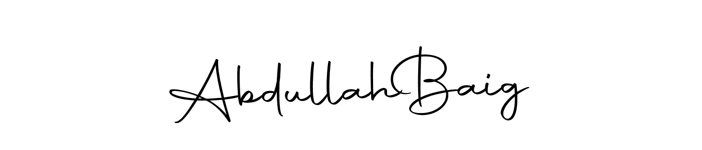 Use a signature maker to create a handwritten signature online. With this signature software, you can design (Autography-DOLnW) your own signature for name Abdullah  Baig. Abdullah  Baig signature style 10 images and pictures png