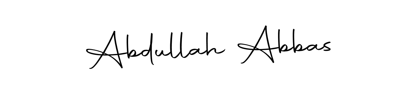 Design your own signature with our free online signature maker. With this signature software, you can create a handwritten (Autography-DOLnW) signature for name Abdullah Abbas. Abdullah Abbas signature style 10 images and pictures png