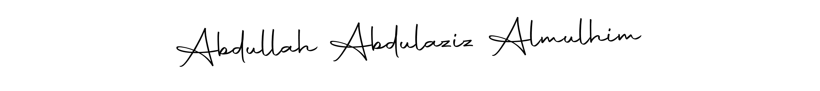 Make a short Abdullah Abdulaziz Almulhim signature style. Manage your documents anywhere anytime using Autography-DOLnW. Create and add eSignatures, submit forms, share and send files easily. Abdullah Abdulaziz Almulhim signature style 10 images and pictures png