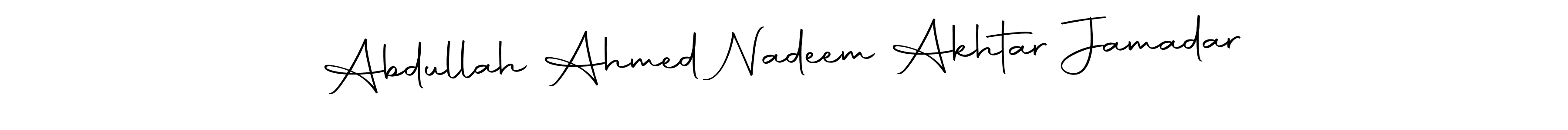 How to make Abdullah Ahmed Nadeem Akhtar Jamadar name signature. Use Autography-DOLnW style for creating short signs online. This is the latest handwritten sign. Abdullah Ahmed Nadeem Akhtar Jamadar signature style 10 images and pictures png