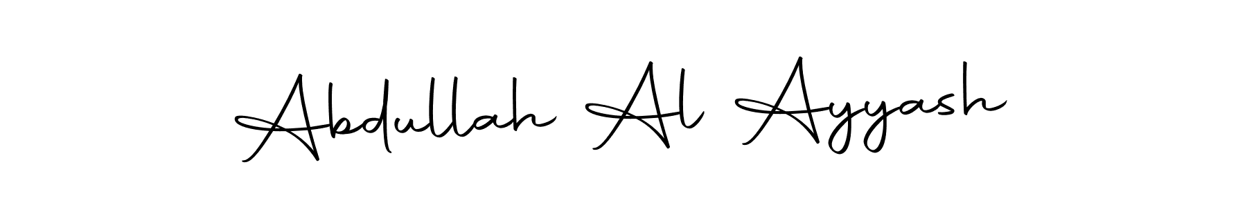 How to make Abdullah Al Ayyash name signature. Use Autography-DOLnW style for creating short signs online. This is the latest handwritten sign. Abdullah Al Ayyash signature style 10 images and pictures png