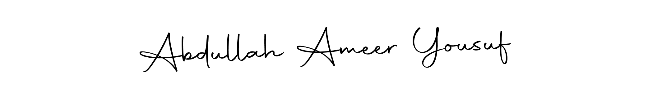 You can use this online signature creator to create a handwritten signature for the name Abdullah Ameer Yousuf. This is the best online autograph maker. Abdullah Ameer Yousuf signature style 10 images and pictures png