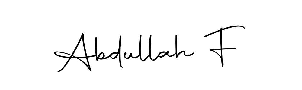 Make a beautiful signature design for name Abdullah F. With this signature (Autography-DOLnW) style, you can create a handwritten signature for free. Abdullah F signature style 10 images and pictures png