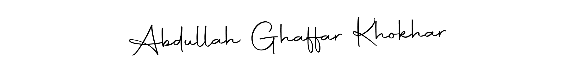 Abdullah Ghaffar Khokhar stylish signature style. Best Handwritten Sign (Autography-DOLnW) for my name. Handwritten Signature Collection Ideas for my name Abdullah Ghaffar Khokhar. Abdullah Ghaffar Khokhar signature style 10 images and pictures png