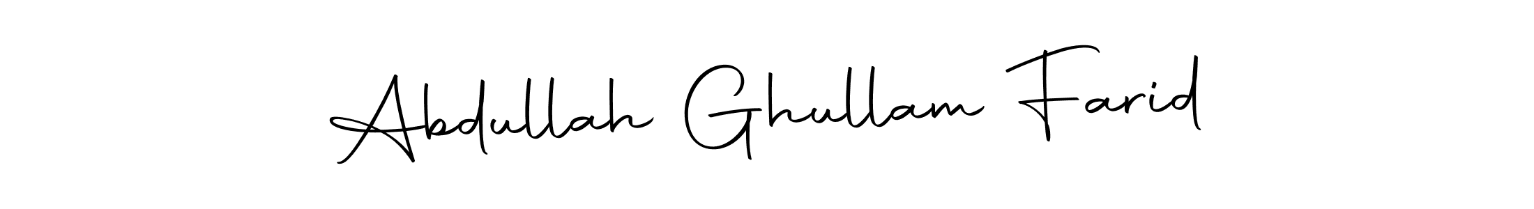 Also we have Abdullah Ghullam Farid name is the best signature style. Create professional handwritten signature collection using Autography-DOLnW autograph style. Abdullah Ghullam Farid signature style 10 images and pictures png