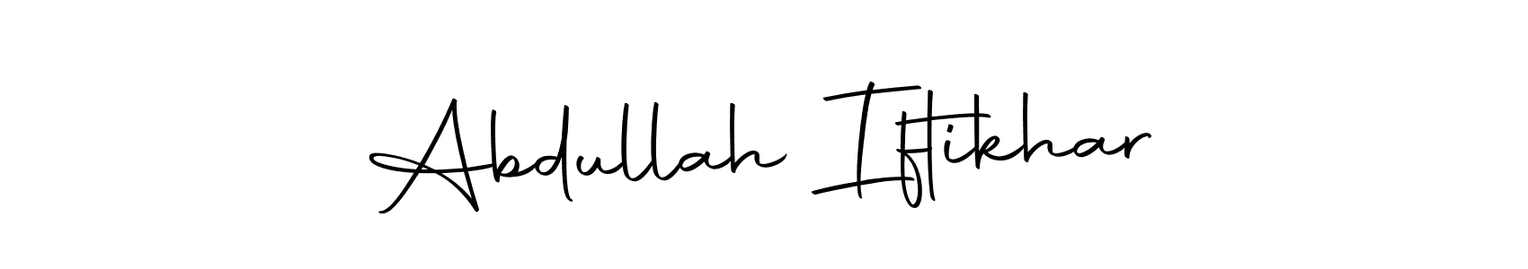 Create a beautiful signature design for name Abdullah Iftikhar. With this signature (Autography-DOLnW) fonts, you can make a handwritten signature for free. Abdullah Iftikhar signature style 10 images and pictures png