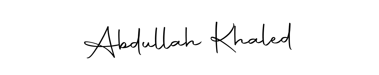 Create a beautiful signature design for name Abdullah Khaled. With this signature (Autography-DOLnW) fonts, you can make a handwritten signature for free. Abdullah Khaled signature style 10 images and pictures png
