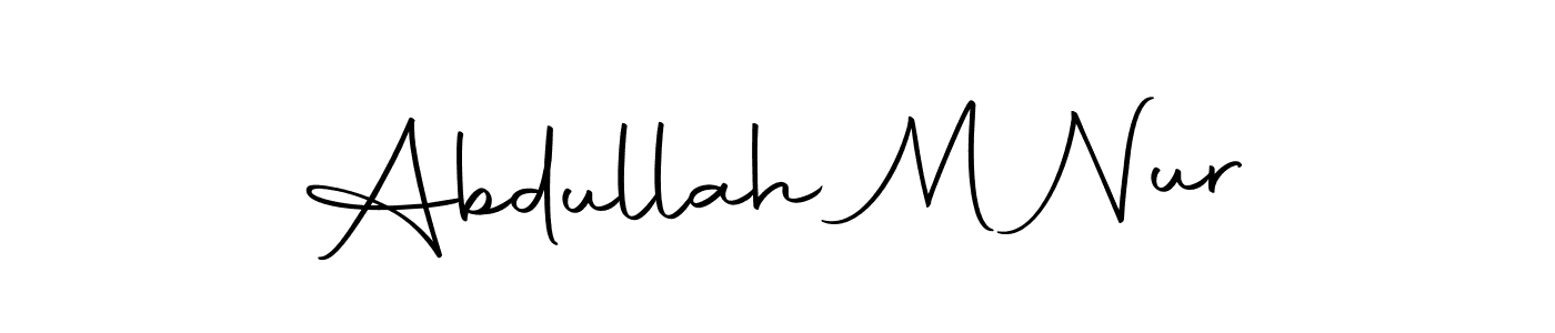 Similarly Autography-DOLnW is the best handwritten signature design. Signature creator online .You can use it as an online autograph creator for name Abdullah M Nur. Abdullah M Nur signature style 10 images and pictures png