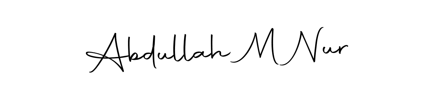 You can use this online signature creator to create a handwritten signature for the name Abdullah M Nur. This is the best online autograph maker. Abdullah M Nur signature style 10 images and pictures png