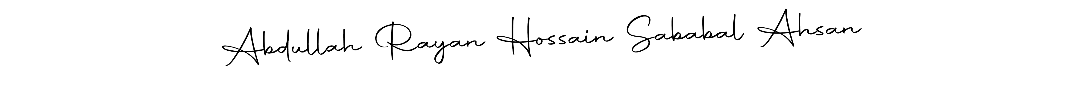 Create a beautiful signature design for name Abdullah Rayan Hossain Sababal Ahsan. With this signature (Autography-DOLnW) fonts, you can make a handwritten signature for free. Abdullah Rayan Hossain Sababal Ahsan signature style 10 images and pictures png