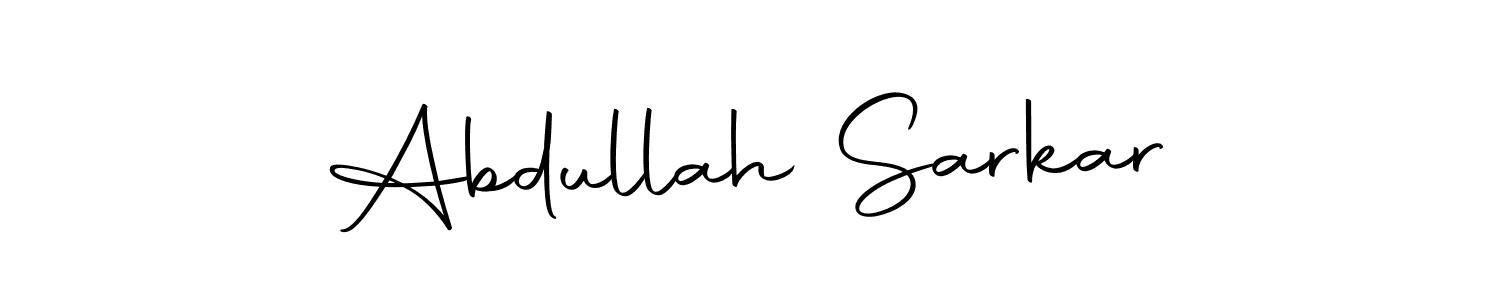 How to make Abdullah Sarkar name signature. Use Autography-DOLnW style for creating short signs online. This is the latest handwritten sign. Abdullah Sarkar signature style 10 images and pictures png