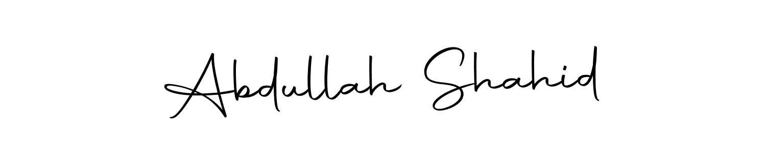 How to make Abdullah Shahid name signature. Use Autography-DOLnW style for creating short signs online. This is the latest handwritten sign. Abdullah Shahid signature style 10 images and pictures png