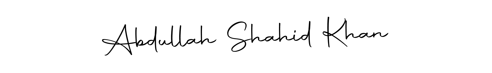 Create a beautiful signature design for name Abdullah Shahid Khan. With this signature (Autography-DOLnW) fonts, you can make a handwritten signature for free. Abdullah Shahid Khan signature style 10 images and pictures png