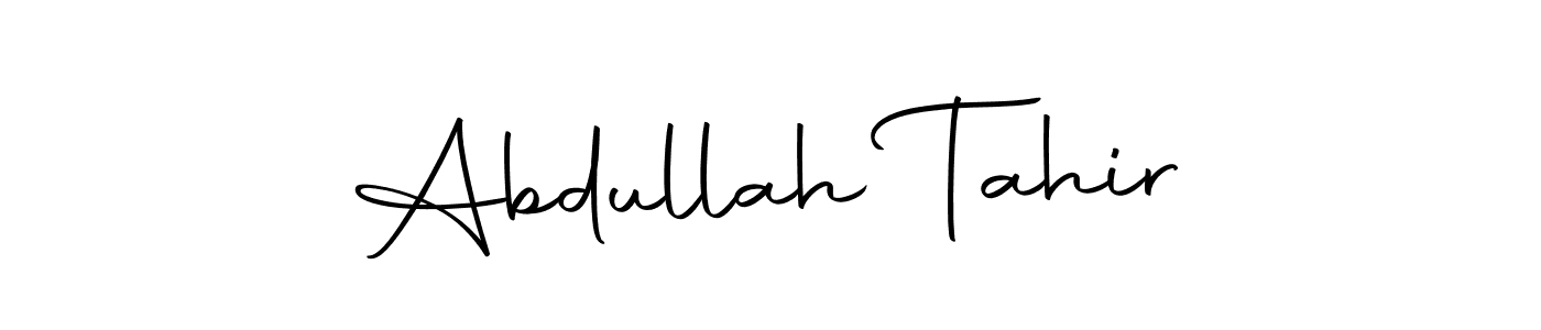 if you are searching for the best signature style for your name Abdullah Tahir. so please give up your signature search. here we have designed multiple signature styles  using Autography-DOLnW. Abdullah Tahir signature style 10 images and pictures png