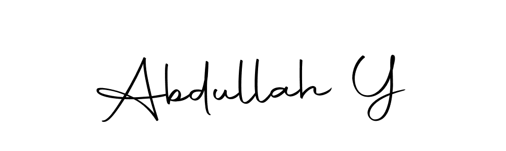 Design your own signature with our free online signature maker. With this signature software, you can create a handwritten (Autography-DOLnW) signature for name Abdullah Y. Abdullah Y signature style 10 images and pictures png