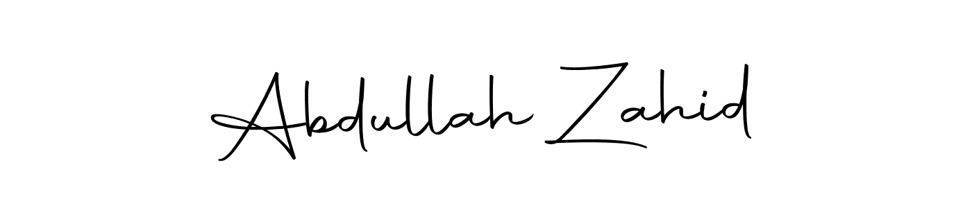 Create a beautiful signature design for name Abdullah Zahid. With this signature (Autography-DOLnW) fonts, you can make a handwritten signature for free. Abdullah Zahid signature style 10 images and pictures png