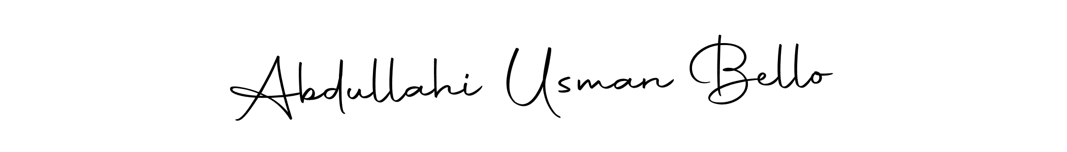 Make a beautiful signature design for name Abdullahi Usman Bello. With this signature (Autography-DOLnW) style, you can create a handwritten signature for free. Abdullahi Usman Bello signature style 10 images and pictures png