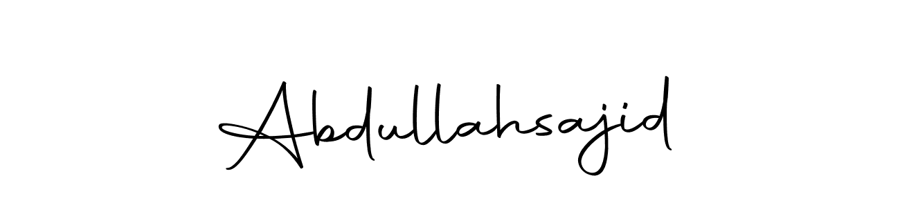 Make a beautiful signature design for name Abdullahsajid. With this signature (Autography-DOLnW) style, you can create a handwritten signature for free. Abdullahsajid signature style 10 images and pictures png