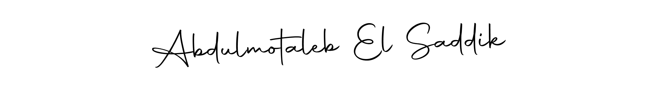 How to make Abdulmotaleb El Saddik name signature. Use Autography-DOLnW style for creating short signs online. This is the latest handwritten sign. Abdulmotaleb El Saddik signature style 10 images and pictures png