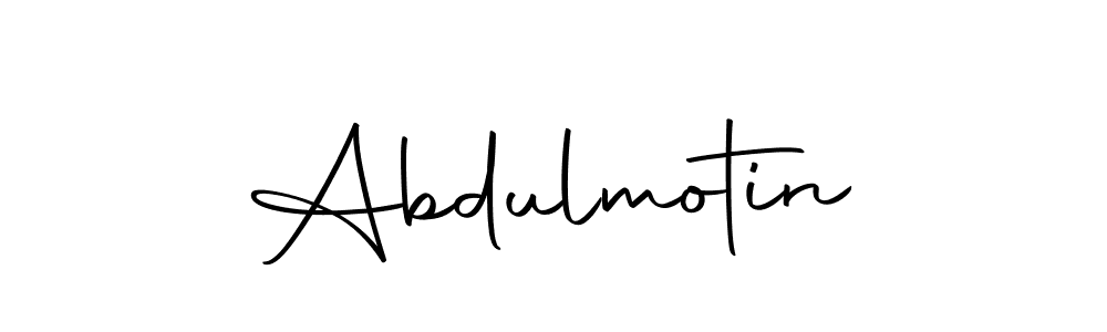 You should practise on your own different ways (Autography-DOLnW) to write your name (Abdulmotin) in signature. don't let someone else do it for you. Abdulmotin signature style 10 images and pictures png