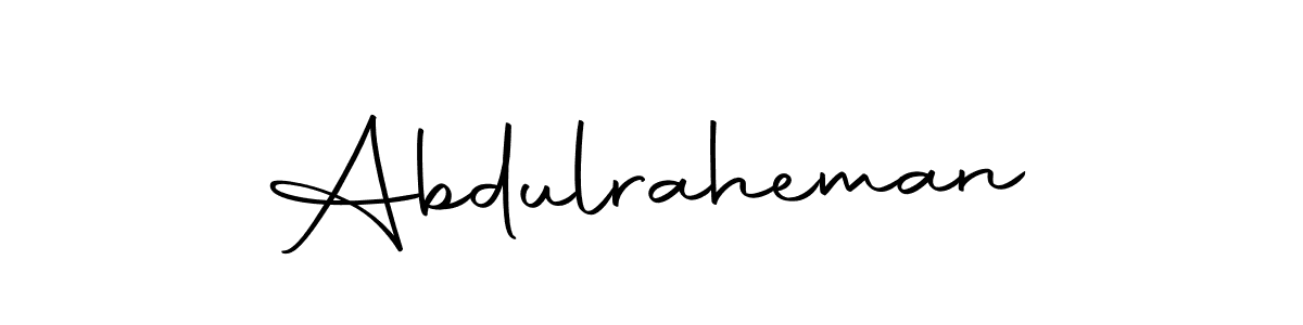 How to make Abdulraheman signature? Autography-DOLnW is a professional autograph style. Create handwritten signature for Abdulraheman name. Abdulraheman signature style 10 images and pictures png