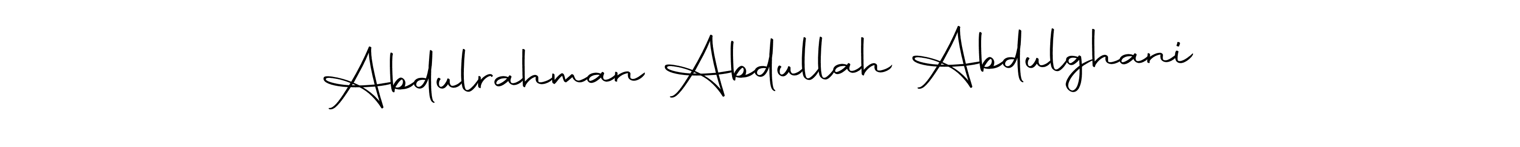 Design your own signature with our free online signature maker. With this signature software, you can create a handwritten (Autography-DOLnW) signature for name Abdulrahman Abdullah Abdulghani. Abdulrahman Abdullah Abdulghani signature style 10 images and pictures png