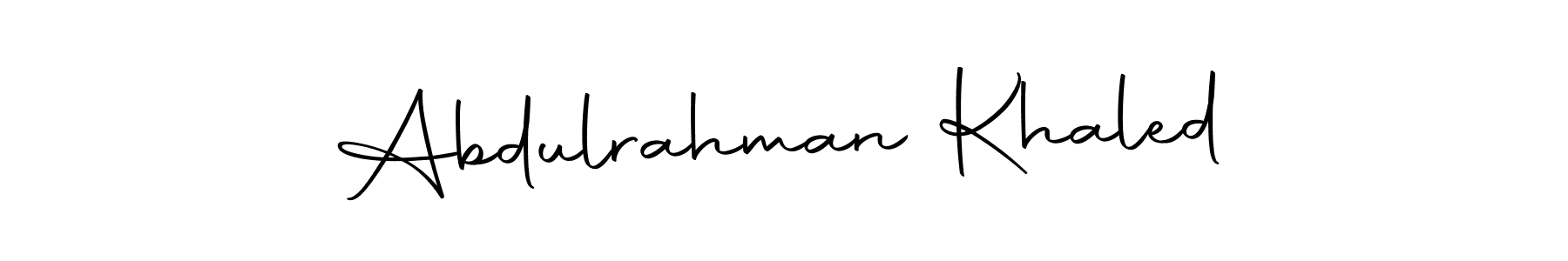 The best way (Autography-DOLnW) to make a short signature is to pick only two or three words in your name. The name Abdulrahman Khaled include a total of six letters. For converting this name. Abdulrahman Khaled signature style 10 images and pictures png