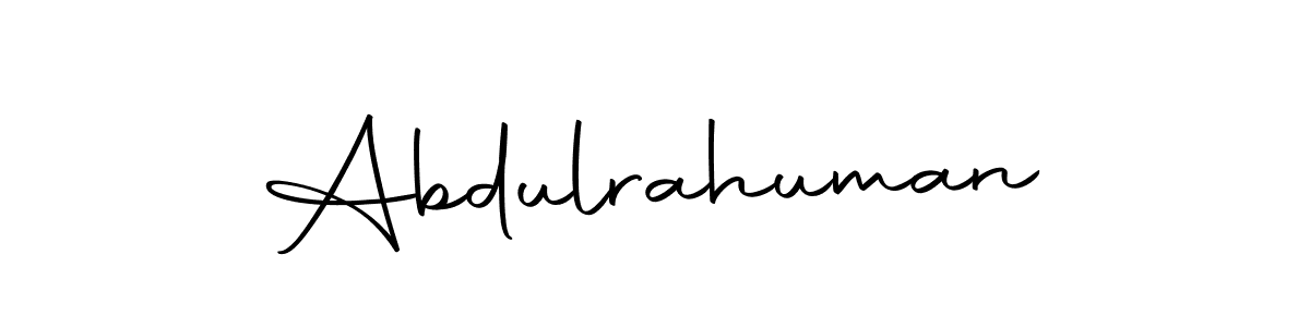 Make a beautiful signature design for name Abdulrahuman. Use this online signature maker to create a handwritten signature for free. Abdulrahuman signature style 10 images and pictures png