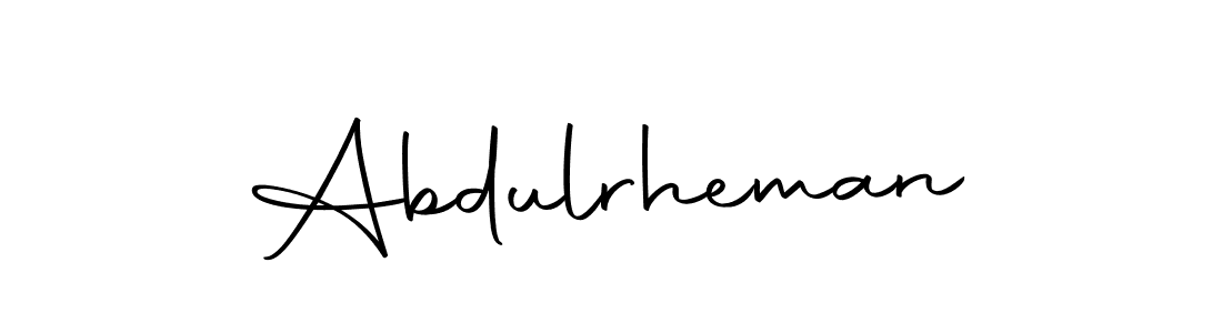 Design your own signature with our free online signature maker. With this signature software, you can create a handwritten (Autography-DOLnW) signature for name Abdulrheman. Abdulrheman signature style 10 images and pictures png