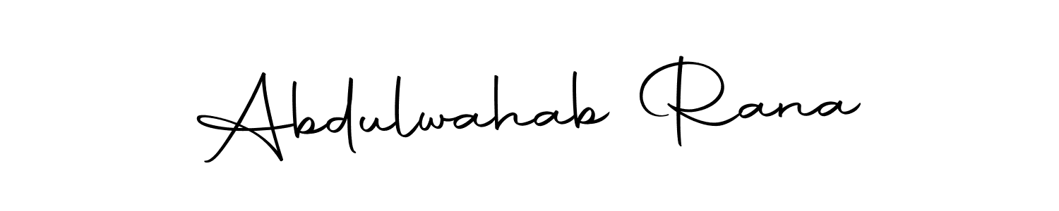 Make a beautiful signature design for name Abdulwahab Rana. Use this online signature maker to create a handwritten signature for free. Abdulwahab Rana signature style 10 images and pictures png