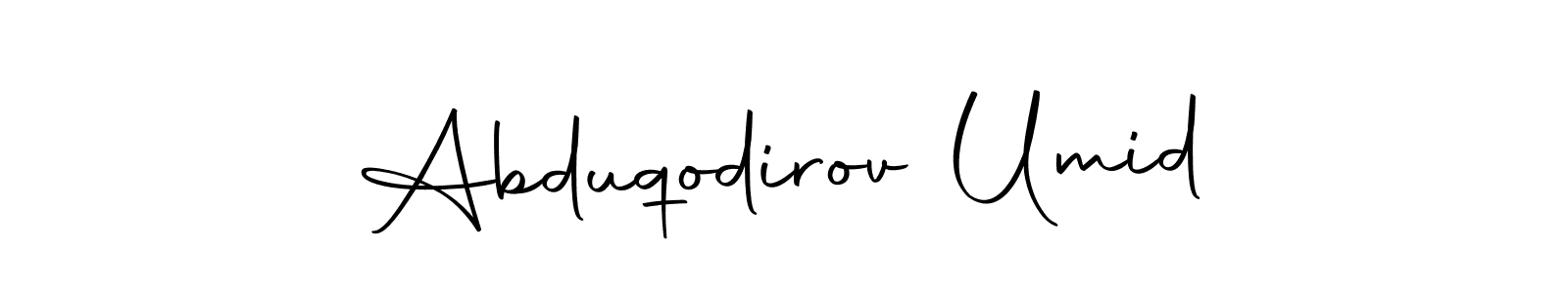 You can use this online signature creator to create a handwritten signature for the name Abduqodirov Umid. This is the best online autograph maker. Abduqodirov Umid signature style 10 images and pictures png