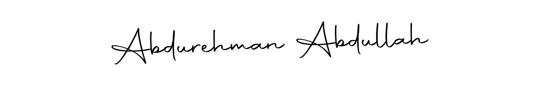 Create a beautiful signature design for name Abdurehman Abdullah. With this signature (Autography-DOLnW) fonts, you can make a handwritten signature for free. Abdurehman Abdullah signature style 10 images and pictures png