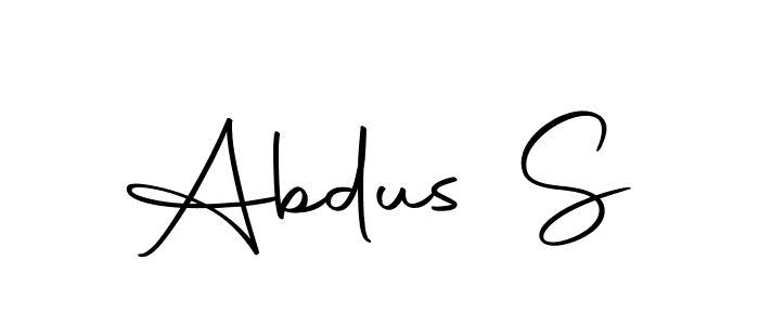 Create a beautiful signature design for name Abdus S. With this signature (Autography-DOLnW) fonts, you can make a handwritten signature for free. Abdus S signature style 10 images and pictures png