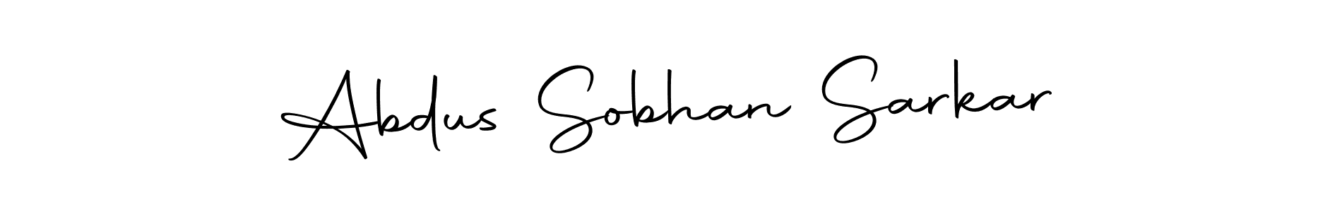 How to make Abdus Sobhan Sarkar name signature. Use Autography-DOLnW style for creating short signs online. This is the latest handwritten sign. Abdus Sobhan Sarkar signature style 10 images and pictures png