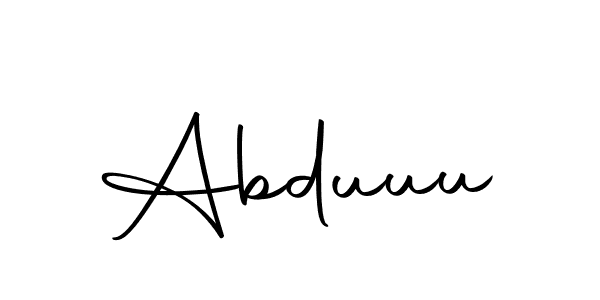 Create a beautiful signature design for name Abduuu. With this signature (Autography-DOLnW) fonts, you can make a handwritten signature for free. Abduuu signature style 10 images and pictures png