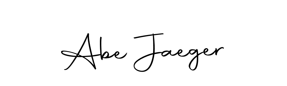 Create a beautiful signature design for name Abe Jaeger. With this signature (Autography-DOLnW) fonts, you can make a handwritten signature for free. Abe Jaeger signature style 10 images and pictures png