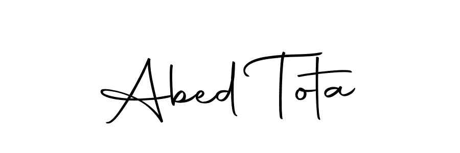 if you are searching for the best signature style for your name Abed Tota. so please give up your signature search. here we have designed multiple signature styles  using Autography-DOLnW. Abed Tota signature style 10 images and pictures png