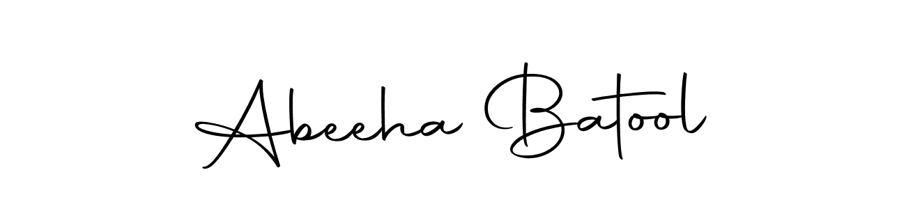 Design your own signature with our free online signature maker. With this signature software, you can create a handwritten (Autography-DOLnW) signature for name Abeeha Batool. Abeeha Batool signature style 10 images and pictures png