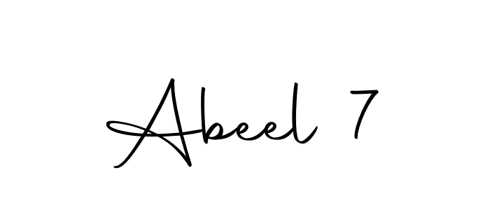 How to make Abeel 7 name signature. Use Autography-DOLnW style for creating short signs online. This is the latest handwritten sign. Abeel 7 signature style 10 images and pictures png