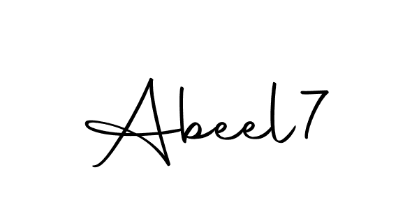 Use a signature maker to create a handwritten signature online. With this signature software, you can design (Autography-DOLnW) your own signature for name Abeel7. Abeel7 signature style 10 images and pictures png