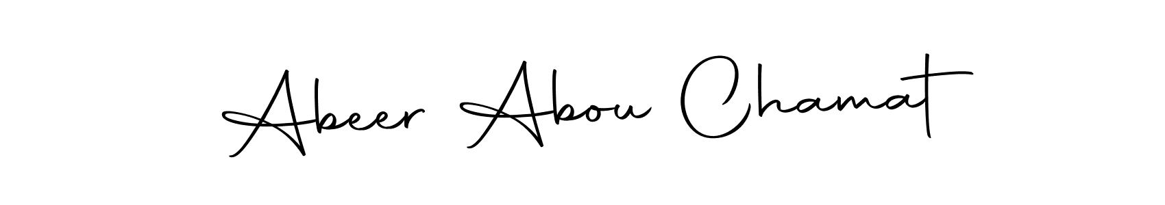 Create a beautiful signature design for name Abeer Abou Chamat. With this signature (Autography-DOLnW) fonts, you can make a handwritten signature for free. Abeer Abou Chamat signature style 10 images and pictures png