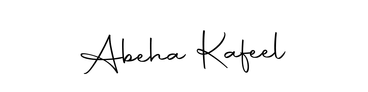 How to make Abeha Kafeel name signature. Use Autography-DOLnW style for creating short signs online. This is the latest handwritten sign. Abeha Kafeel signature style 10 images and pictures png