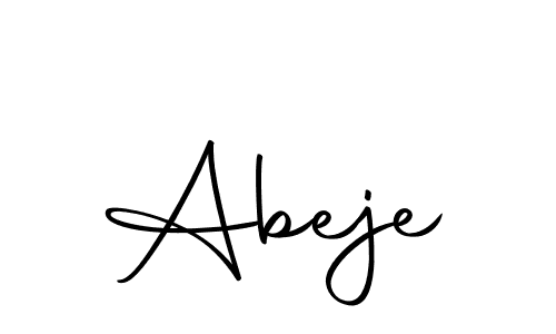 Use a signature maker to create a handwritten signature online. With this signature software, you can design (Autography-DOLnW) your own signature for name Abeje. Abeje signature style 10 images and pictures png