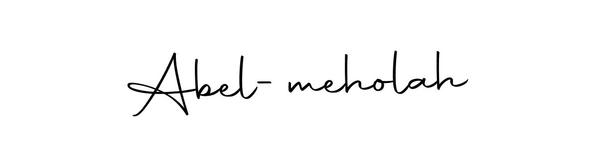 How to make Abel-meholah name signature. Use Autography-DOLnW style for creating short signs online. This is the latest handwritten sign. Abel-meholah signature style 10 images and pictures png